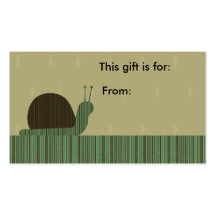 Crafty Cute Snail Gift Card Business Card