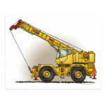 Crane Construction Equipment Post Card