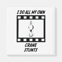 Crane Stunts Refrigerator Magnet