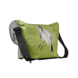 Cranes in bamboo Messenger Bag