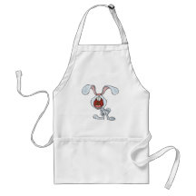 cranky yelling rabbit aprons
