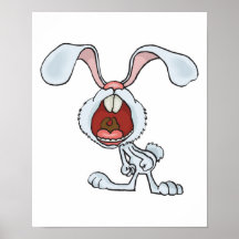 cranky yelling rabbit print