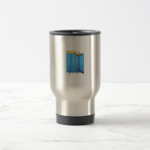 Crash Cymbal and HiHat Cymbal Blue Background Coffee Mugs