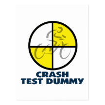 CRASH TEST DUMMY - bike Post Cards