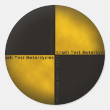 Crash Test Motorcycles Round Sticker