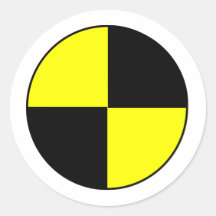 Crash Test Round Sticker