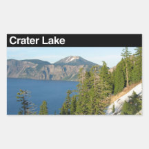 Crater Lake National Park Rectangular Stickers