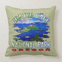 Crater Lake National Park Throw Pillow