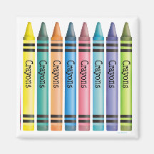 Crayon Line Fridge Magnets