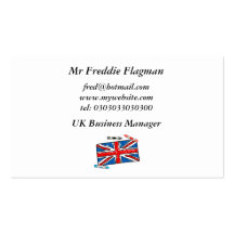 Crayon Union Jack, Business Card Template