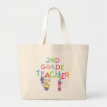 Crayons 2nd Grade Teacher Tshirts and Gifts Tote Bags
