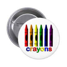 Crayons Art for Children Button