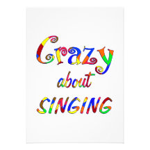 Crazy About Singing Invitation