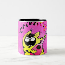 Crazy Cat Guitarist Mug