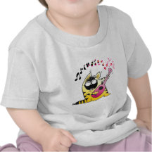 Crazy Cat Guitarist T-shirts