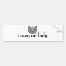 Crazy Cat Lady Bumper Sticker