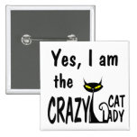 Crazy Cat Lady Buttons