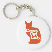 Crazy cat lady key chains