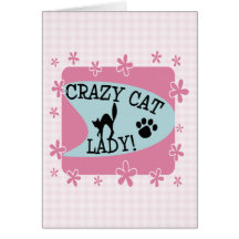 Crazy Cat Lady - Retro Cards