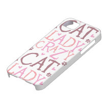 Crazy Cat Lady (white) iPhone 5 Case-Mate Case