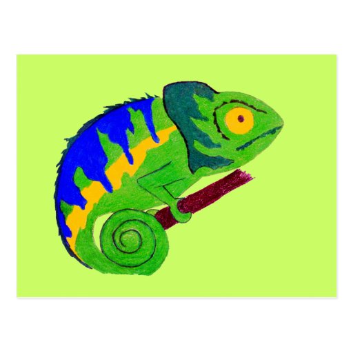 Crazy Chameleon Post Cards