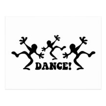 Crazy Dancers Dancing Postcard