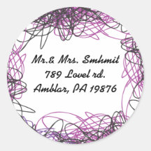 CRAZY MUSICAL NOTES Bar Mitzvah Sticker Seal