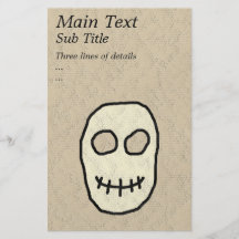 Cream and Black Skull. Primitive. Flyers