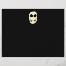 Cream and Black Skull. Primitive Style. Flyers