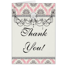 cream and grey tan damask bliss card