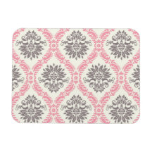 cream and grey tan damask bliss flexible magnet