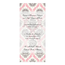 cream and grey tan damask bliss personalised announcement