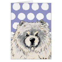 Cream Chow Chow Greeting Cards