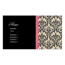Cream Damask ~ Business Cards