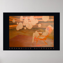 creamsicle daydream on black print