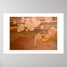 creamsicle daydream on white posters