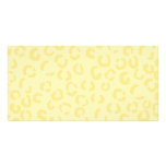 Creamy Yellow Leopard Print Pattern. Customized Photo Card