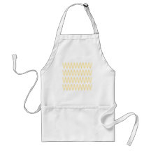 Creamy Yellow Zigzag Pattern with Diamond Shapes. Apron