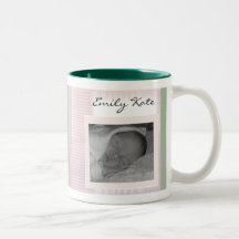 Create your own baby announcements mug