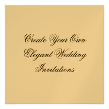 Create Your Own Metallic Gold Wedding Invitation