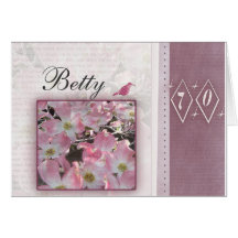 Create your own personalised 70th birthday greeting card