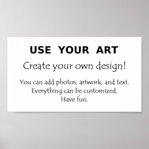 Create your own posters add art photos yourself