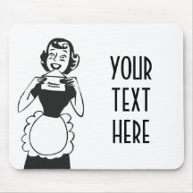 CREATE YOUR OWN RETRO HOUSEWIFE LETTER GIFTS MOUSEPADS