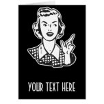 CREATE YOUR OWN RETRO MAD HOUSEWIFE GIFTS GREETING CARD