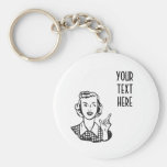 CREATE YOUR OWN RETRO MAD HOUSEWIFE GIFTS KEY CHAIN