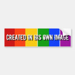 CREATED IN HIS OWN IMAGE BUMPER STICKERS