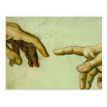 Creation of Adam (detail-hands) Postcard