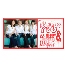 Creative Family Photo Xmas Christmas Card! Personalized Photo Card