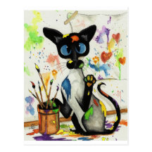 Creative Kitty Cat Postcards
