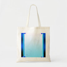 Creative violet swirls and floral wedding gift tote bags